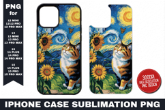 Cat iPhone Case Sublimation PNG | Sublimation Product Image 1