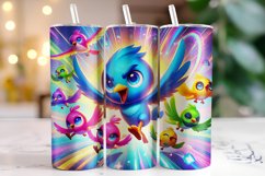 Cute Birds 20oz Tumbler Wrap Sublimation Product Image 1
