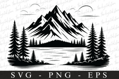 Mountains svg | Svg cut file | Cricut Product Image 1