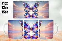 Butterfly Mug Wrap Sublimation 11oz, 12oz, 15oz Product Image 1