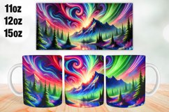 Mountain Mug Wrap Sublimation 11oz, 12oz, 15oz Product Image 1