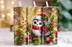 Christmas Owl Tumbler Wrap | Christmas | Sublimation Product Image 1