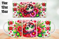 Ladybug Valentine Day Mug Wrap Sublimation 11oz, 12oz, 15oz Product Image 1