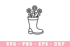 Bunny Boot SVG | SVG Cut files | Cricut Product Image 1
