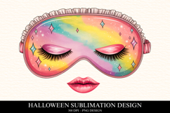 Halloween Sleeping Mask Clipart PNG | Spooky Season Png Product Image 1