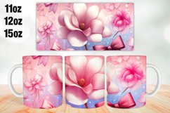 Flowers Mug Wrap Sublimation 11oz, 12oz, 15oz Product Image 1