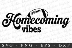 Football Homecoming Vibes SVG | SVG Cut files | Cricut Product Image 1