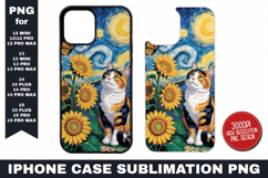 Cat iPhone Case Sublimation PNG | Sublimation Product Image 1