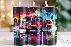 Fire truck Tumbler Wrap | Sublimation | Tumblers Product Image 1