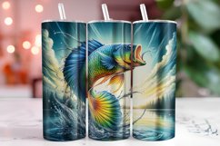 Fish Tumbler Wrap Sublimation, 20oz Tumbler Wrap Product Image 1