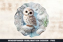 Christmas Owl Wind Spinner Sublimation Design Product Image 1