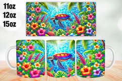 Turtle Mug Wrap Sublimation 11oz, 12oz, 15oz Product Image 1