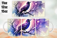 Crow Mug Wrap Sublimation 11oz, 12oz, 15oz Product Image 1