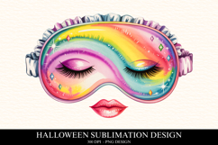 Halloween Sleeping Mask Clipart PNG | Spooky Season Png Product Image 1