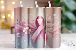 Cancer Awareness Ribbon Tumbler Wrap | Sublimation | Tumbler Product Image 1