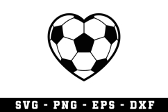 Football Heart SVG | SVG Cut files | Cricut Product Image 1