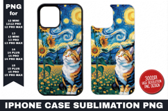 Cat iPhone Case Sublimation PNG | Sublimation Product Image 1