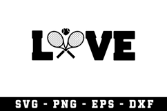 Tennis Love Svg |Tennis SVG Cut files | Cricut Product Image 1