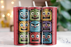 Monsters Cartoon Tumbler Wrap | Sublimation | Tumblers Product Image 1