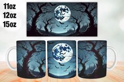 Halloween Moon Mug Wrap Sublimation 11oz, 12oz, 15oz Product Image 1