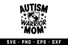 Autism Warrior Mom |Autism SVG Cut files | Cricut Product Image 1