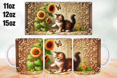 Cat Mug Wrap Sublimation 11oz, 12oz, 15oz Product Image 1