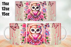 Owl Valentine Day Mug Wrap Sublimation 11oz, 12oz, 15oz Product Image 1