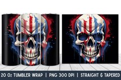 Halloween Skull Tumbler Wrap | Skull | Tumbler Sublimation Product Image 1