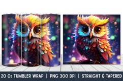 Owl Tumbler Wrap | Skinny Tumbler Wrap | PNG | Sublimation Product Image 1