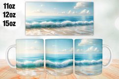 Beach Mug Wrap Sublimation 11oz, 12oz, 15oz Product Image 1