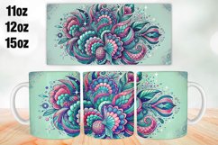 Flowers Mug Wrap Sublimation 11oz, 12oz, 15oz Product Image 1