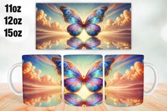 Butterfly Mug Wrap Sublimation 11oz, 12oz, 15oz Product Image 1
