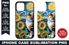 Cat iPhone Case Sublimation PNG | Sublimation Product Image 1