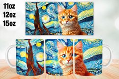 Cat Mug Wrap Sublimation 11oz, 12oz, 15oz Product Image 1