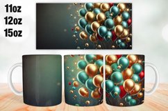 Balloons Mug Wrap Sublimation 11oz, 12oz, 15oz Product Image 1