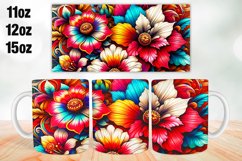 Flowers Mug Wrap Sublimation 11oz, 12oz, 15oz Product Image 1