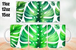 Tropical Leave Mug Wrap Sublimation 11oz, 12oz, 15oz Product Image 1
