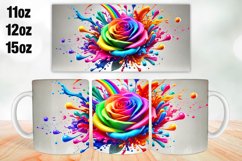 Flowers Mug Wrap Sublimation 11oz, 12oz, 15oz Product Image 1