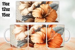 Hibiscus Mug Wrap Sublimation 11oz, 12oz, 15oz Product Image 1