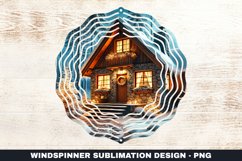 Christmas House Wind Spinner Sublimation Design Product Image 1