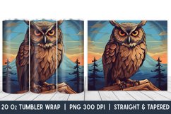 Owl Tumbler Wrap | Skinny Tumbler Wrap | PNG | Sublimation Product Image 1