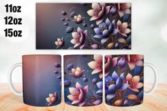 Flowers Mug Wrap Sublimation 11oz, 12oz, 15oz Product Image 1