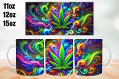 Marijuna Mug Wrap Sublimation 11oz, 12oz, 15oz Product Image 1