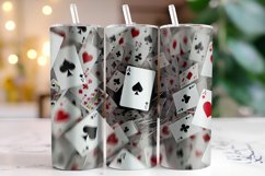 Cards 20oz Tumbler Wrap Sublimation Product Image 1