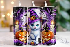 Halloween Cat Tumbler Wrap | Sublimation | Tumblers Product Image 1