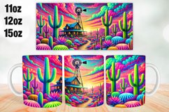 House &amp; Cactus Mug Wrap Sublimation 11oz, 12oz, 15oz Product Image 1