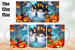 Halloween House Mug Wrap Sublimation 11oz, 12oz, 15oz Product Image 1