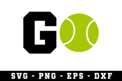 Tennis Ball Go Svg |Tennis SVG Cut files | Cricut Product Image 1