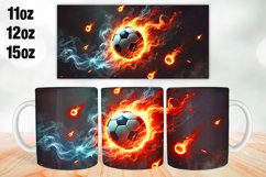 Football Mug Wrap Sublimation 11oz, 12oz, 15oz Product Image 1