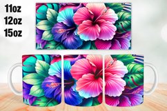Hibiscus Mug Wrap Sublimation 11oz, 12oz, 15oz Product Image 1